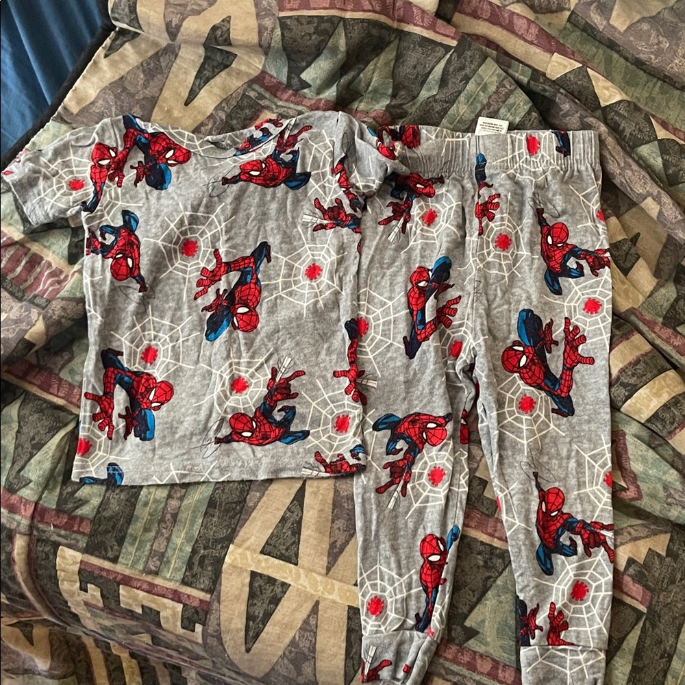 Spider-Man Kids Pajamas - Gray and Red